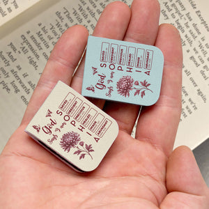 Gods Says I Am Name In Bible Toile De Jouy Style - Personalized Leather Magnetic Bookmark CH07 899538