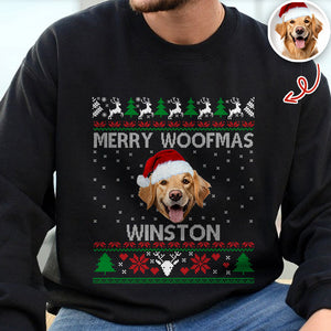 Custom Dog Photo Ugly Christmas Sweatshirt For Dog Lovers TH10 896219