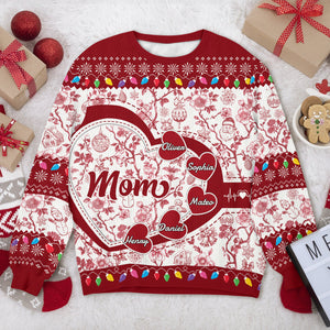 Grandma Mom Toile De Jouy - Personalized Ugly Sweater CH07 896638
