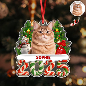 Custom Photo Christmas Gifts Dog Cat Acrylic Ornament HO82 900282
