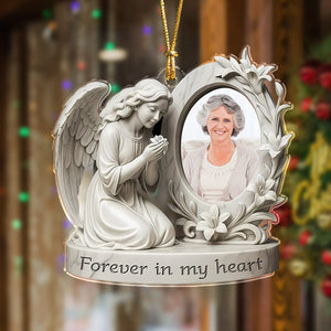 Custom Photo Forever In My Heart Memorial Acrylic Ornament HA75 897870