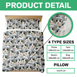 Custom Funny Cat Photo Portrait Bedding Set Birthday, Christmas Gift For Cat Lover CH07 899194