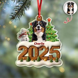 Custom Dog Photo Cozy Xmas Crew Acrylic Ornament Personalized Gift For Christmas HO82 900132