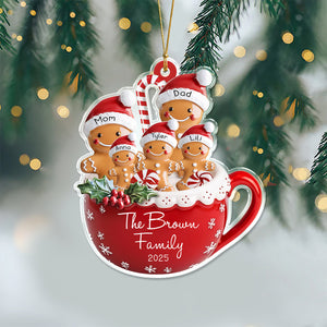 Personalized Gingerbread Family Acrylic Ornament LM32 895797