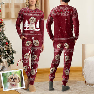Custom Photo Best Dog Dad Mom Ever Sleepwear Christmas Gift For Dog Lovers LM32 895583