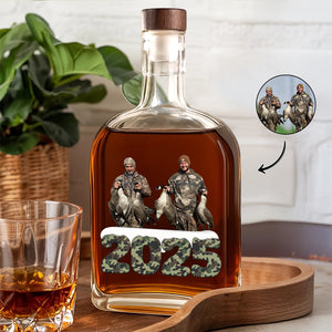 Custom Photo Whiskey Bottle Christmas Gifts For Deer Hunting HA75 898360