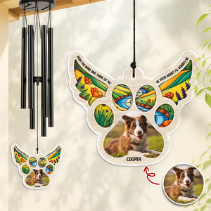Custom Photo Forever Part Of My Heart Memorial Acrylic Wind Chimes HA75 897206