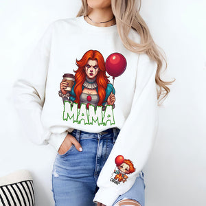 Personalized IT Halloween Sweatshirt With Kid's Names Funny Gift For Mom TH10 894359