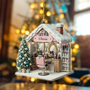 Personalized Custom Name Hair Salon Acrylic Ornament TH10 896823