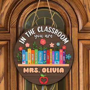 In this Classroom You Are Personalized Cute Teacher Door Sign Classroom Decor CH07 896156