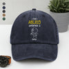 Este Abuelo Papá Pertenece A – Gorra de Mezclilla Vintage Lavada Personalizada HA75 897688