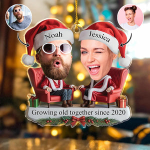 Custom Growing Old Together Since Couple Acrylic Ornament CH07 899252