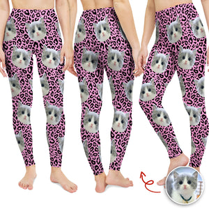 Custom Dog Cat Photo Leopard Pattern Legging HO82 900550
