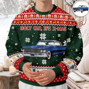 Custom Photo Holy Car, It'S X-Mas Ugly Sweater HO82 900548