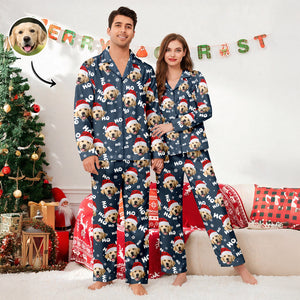 Custom Puppy Photo Ho Ho Ho Chritsmas Pajamas Gift For Pet Lovers CH07 899724