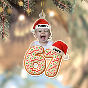 Custom Photo Six Seven Gen Alpha Humor Acrylic Ornament HO82 900704