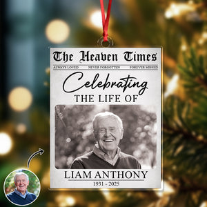 Custom Photo The Heaven Times Memorial Acrylic Ornament Christmas HO82 894678