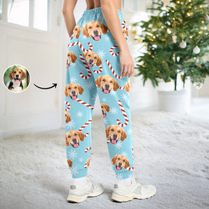 Custom Photo With Christmas Pattern - Personalized Sweatpants Gift For Dog Lovers CH07 896332