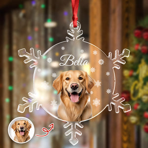 Custom Photo Dog Glass Ornament Christmas Gift For Dog Lovers CH07 899088
