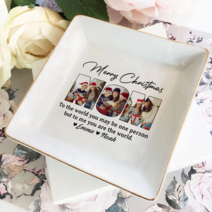 Custom Photo Merry Christmas To Mom Jewelry Dish CH07 899882