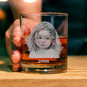 Custom Kid Photo Forget Father's Day We Love You Every Day Personalized Engraved Rock Glass CH07 895836