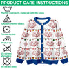 Custom Pet Photo Pencil Drawing Christmas Ugly Cardigan For Pet Lovers LM32 897133