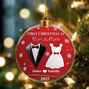 First Christmas As Mr And Mrs - Personalized Acrylic Ornament CH07 899096
