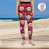 Custom Human Face Photo With Colorful Christmas Lights Legging HO82 900480