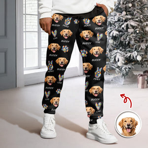 Custom Photo Peace, Love, Dog Sweatpants HA75 897678