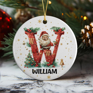 Custom Name Alphabet Ceramic Ornament - Personalized Christmas Gift for Family and Friends TH10 896313