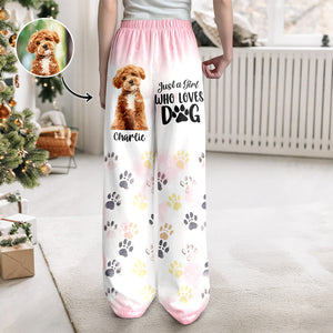 Custom Photo Just A Girl Who Loves Dogs Personalized Sweatpants TH10 894955