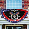 USA 250 Years Of Freedom Custom Family Name Non-Pleated Fan Flag CH07 910238