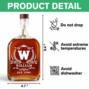 Custom Name Whiskey Bottle Gift For Dad, Husband CH07 896018