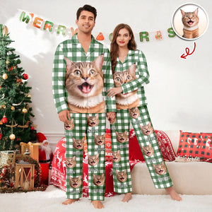 Custom Cat Photo Winter Pattern Pajamas Funny Gift For Cat Lovers CH07 896946