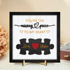 Custom Puzzle Couples Name 2-layer Wooden Plaque With Stand Gift for Him Her, Valentine Home Decor HO82 901060