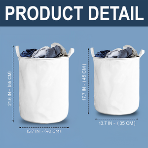 Custom Dog Photo Paws Off My Laundry - Personalized Laundry Basket CH07 896564
