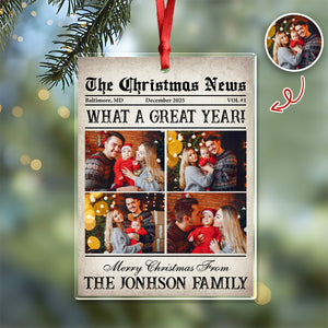 Custom Photo The Christmas News Acrylic Ornament Gift For Family HO82 894856