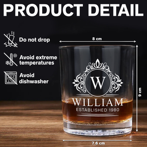 Custom Name And Established Whiskey Glass Gift For Dad TH10 894495