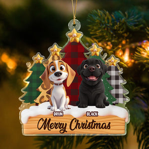 Personalized Happy Pawlidays Christmas Acrylic Ornament Gift For Dog Lover LM32 897247