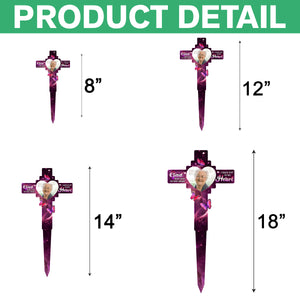 Custom Photo God Has You In His Arms, I Have You In My Heart Memorial Garden Stake HA75 892776