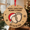 Christmas Baby Shower - Personalized Wood Ornament Gifts For New Moms, New Dads, New Parents CH07 899282