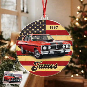 Custom Photo Vintage Retro Car Acrylic Ornament HA75 897274