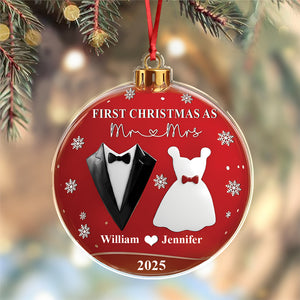 First Christmas As Mr And Mrs - Personalized Acrylic Ornament CH07 899096