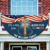Custom Family Name Blessed to See 200 & 250 Years Bicentennial Semiquincentennial Christian Non-Pleated Fan Flag HO82 901938