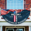 Custom Family Name Patriotic American Flag, 250 Years of Blessing God Fan Flag LM32 897741