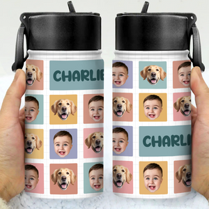 Custom Photo And Name For Kid Back To School Water Bottle TH10 894189