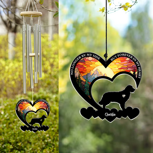 No Longer By My Side But Forever in My Heart Personalized Dog Memorial Acrylic Wind Chimes LM32 893841