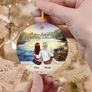A True Friendship Is A Journey Without An End Personalized Ceramic Ornament HA75 897444