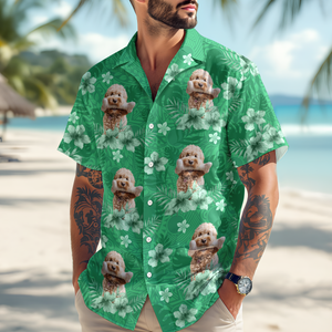 Custom Photo Dog Lovers Summer Tropical Vibe - Personalized Hawaiian Shirt LM32 893685