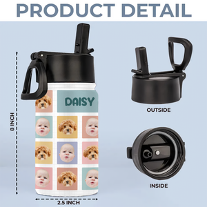 Custom Photo And Name For Kid Back To School Water Bottle TH10 894189
